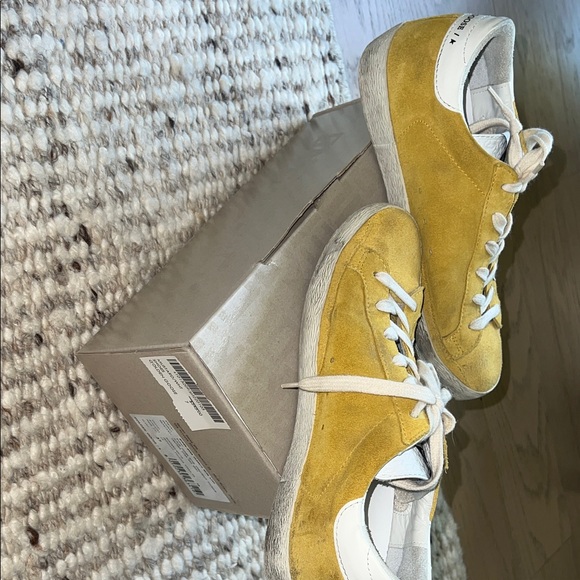Golden Goose Yellow Sneakers sz 7 / 37 - Picture 7 of 8